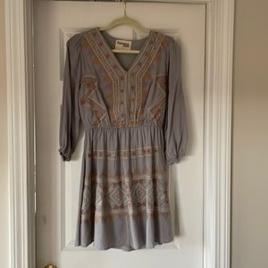 Embroidered mini dress, super boho!